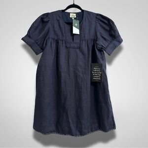 NWT Tuckernuck Navy Blue Linen Dress